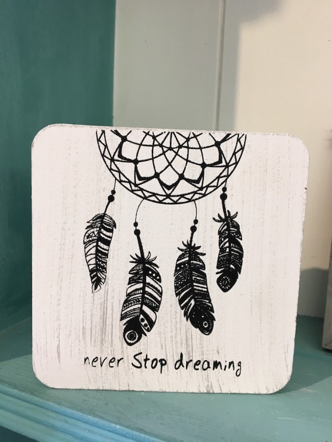 "Never Stop Dreaming" Wooden Block