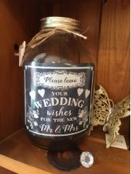 Glass Wedding Wishes Jar