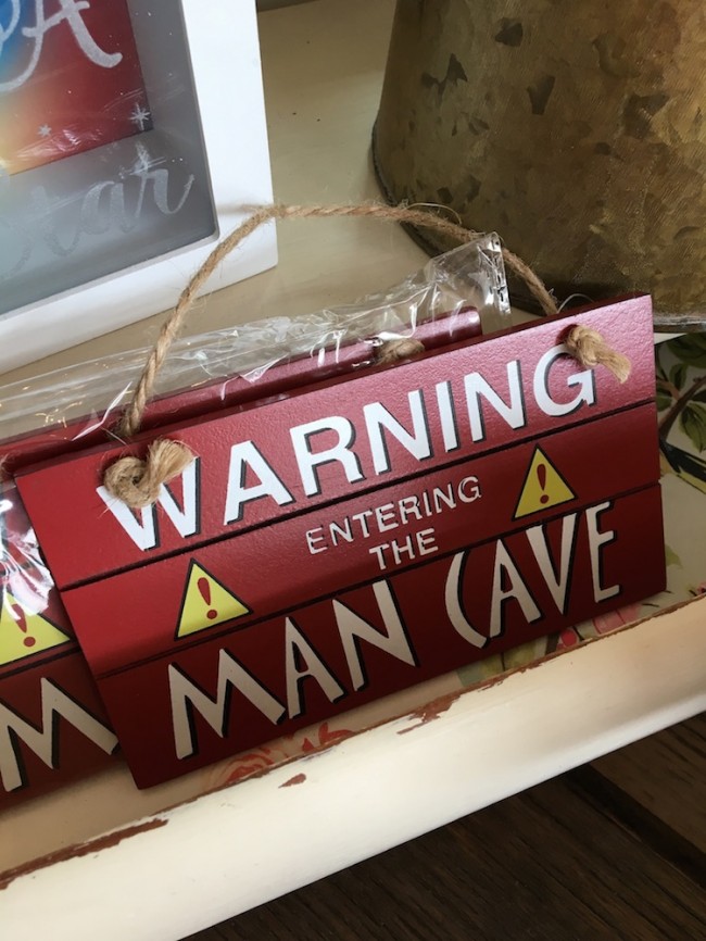 Entering The Man Cave Sign